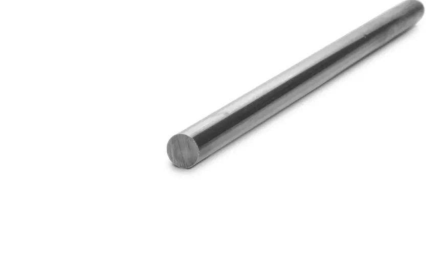 Aluminum bar on white background